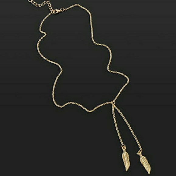 Double Feather Necklace - Picture 3 of 5